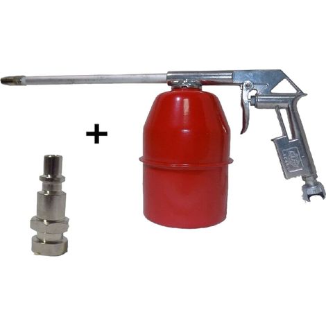 PISTOLA LAVAGGIO ARIA COMPRESSA PER COMPRESSORE SERBATOIO COLORE ROSSO