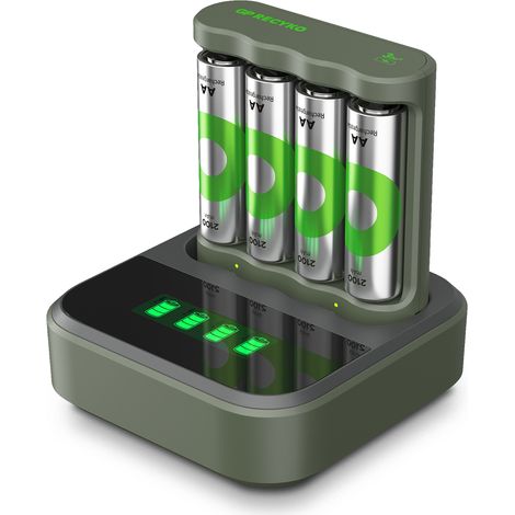 GP - ReCyko Everyday Battery Charger, B441 (USB) + Dock D451, incl. 4 x AA 2100 mAh Batteries