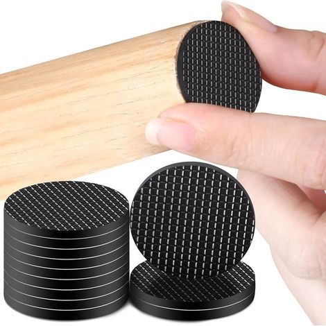 12 almohadillas antideslizantes para muebles, protectores de suelo de silicona de 25 mm, protectores para patas de sofá para suelos de madera, protectores adhesivos para sofás, sillas, mesas y puertas (1/5)