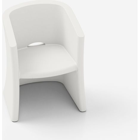 Poltrona da giardino in polietilene arredo esterno Breeze - Bianco (1/3)