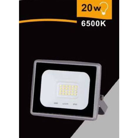TrAdE Shop Traesio - Faretto Led Faro 20 W 1800 Lm Ip65 Grigio Luce Calda Fredda Naturale Ek02-20w-g - -Bianco Freddo      -