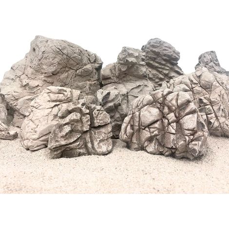 Aquarium Natursteine Geo Rock 25 kg Mix Größe M-L Aquascaping Steine