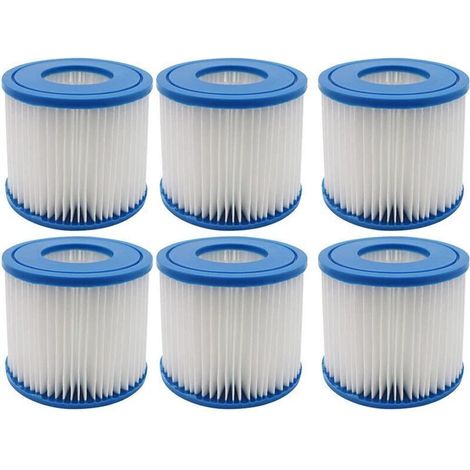 4er-Packung Poolfilterkartuschen Typ D & VII, Ersatzfilterkartuschen kompatibel mit Summer Waves (1/4)