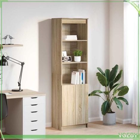 Buffet haut - 3328464 - chêne sonoma - bois d'ingénierie - 50x35x180 cm (1/5)