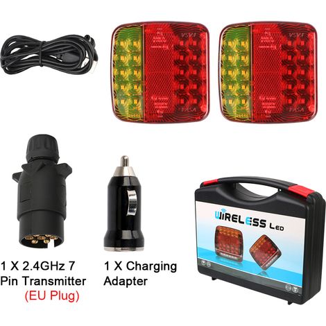 2 Feux Arrière de Remorque, Feu de Position LED, Feu arrière multifonction, Feux Arrière Magnétiques Sans Fil, 12 V, 5 Fonctions (1/5)