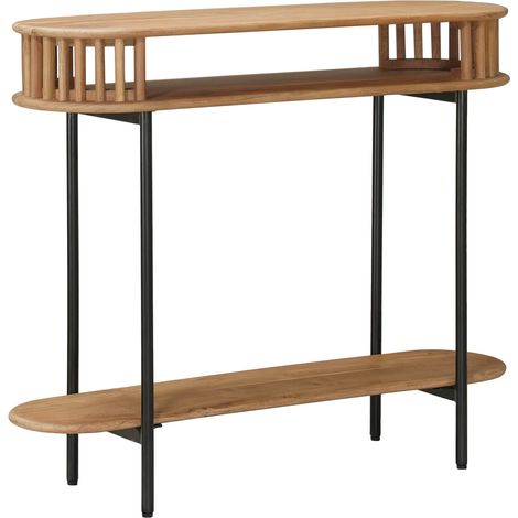 Handgefertigter Beistelltisch Teakbraun 90 x 30 x 75 cm vidaXL