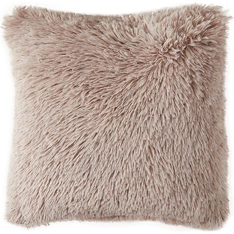 Housse de coussin double face en velours doux et confortable, style peluche cristal, pour canapé, lit ou autre chambre. (1/5)