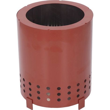 Foyer extérieur portable sans fumée, à poser sur une table, avec support, en fer rouge cuivré, idéal pour le camping et la cour. (1/5)
