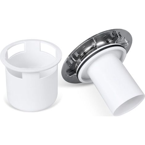 couvercle de rechange pour siphon de douche 115 mm, couvercle chromé, débit rapide, vidange bac douche (1/5)