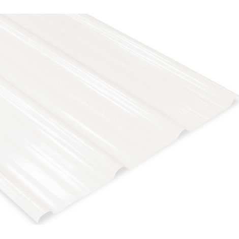Yousteel – Plaque nervurée en polyester translucide 2100x840 mm – Couverture et bardage – Compatible avec tôles ELDA – Surface 1.76 m² (1/4)