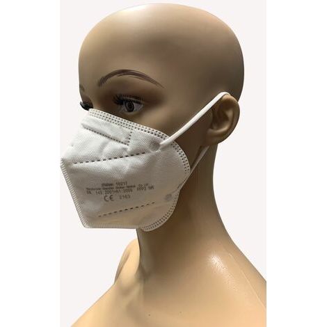 100x FFP2 NR Mundschutz weiß Feinstaubmaske CE2163 (1/4)