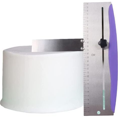 Spatule à gâteau en acier inoxydable, hauteur réglable, lisseur à beurre (1/5)