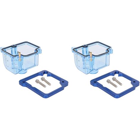 2x Couvercle de base de carburateur transparent à flotteur pour carburateur de moto KEIHIN PWK KOSO 28-34 mm Bleu (1/5)
