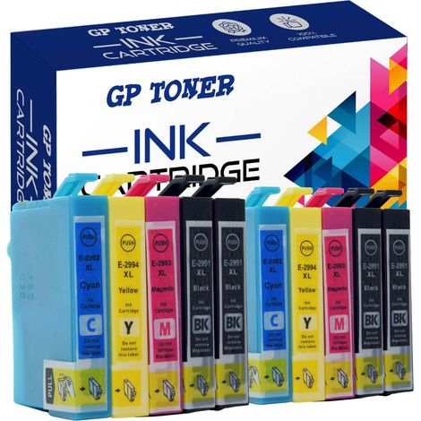 10 cartouches d'encre pour Epson GP-E2996CMYKK (x2) (1/5)
