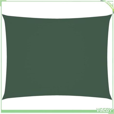 Voile de parasol - FAFEICY - 135485 - Rectangulaire 3x4 m - Tissu Oxford enduit PU - Vert foncé (1/5)