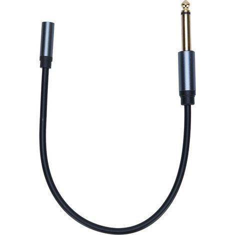 Cavo adattatore per cuffie mono da 1/4" a 3,5 mm, connettore maschio da 6,35 mm a connettore femmina stereo da 1/8". (1/5)