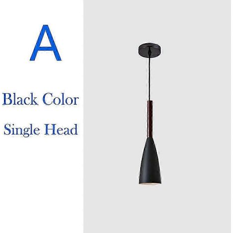 Suspensions nordiques modernes, lampes simples, lampes suspendues minimalistes multicolores à 3 têtes, ampoule Edison E27 pour cuisine, salle à manger et chambre (A) (1/5)