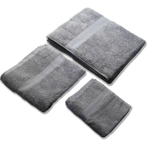 Set Toallas De Baño En Gris Venta En Línea  Teddy