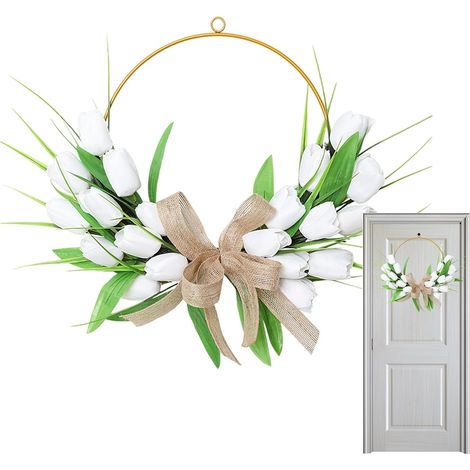 Couronne de Porte d'Entrée Décoration Bohème pour Les Fêtes De Printemps Et Couronne Décorative Porte Pour Intérieur Extérieur Mariage Fêtes Maison (1/5)