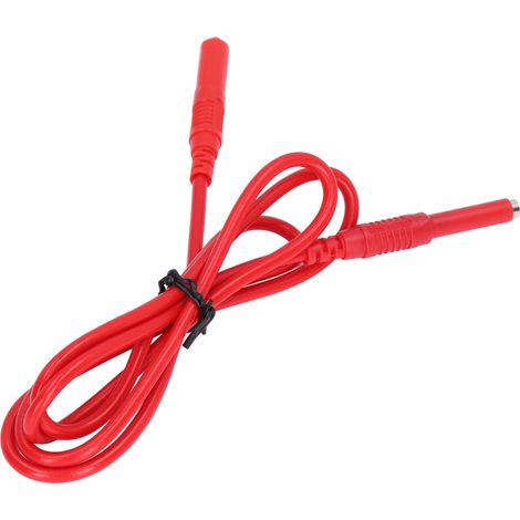 Bananenstecker-Messleitungen-Set, Stecker auf Stecker, stapelbar, elektrisches Multimeter-Kabel J.70027, 4 mm, rot (1/5)