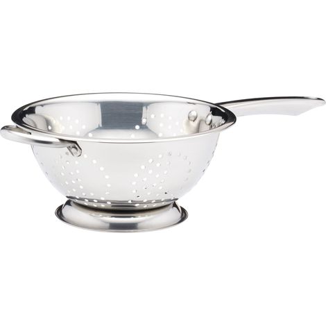 KitchenCraft Colador, Colador Acero Inoxidable, Escurrido de Pasta, 24 cm