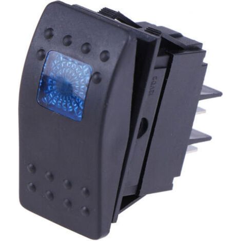 Interruptor Basculante Iluminado - 12 V 20 A CC 4 Pines SPST Marcha/Parada - Para Barcos Motocicletas Todo Terreno - 2 Unidades (1/5)