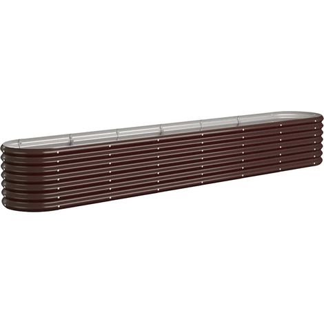 Maison Exclusive - Jardinera arriate acero galvanizado marrón 260 (1/5)