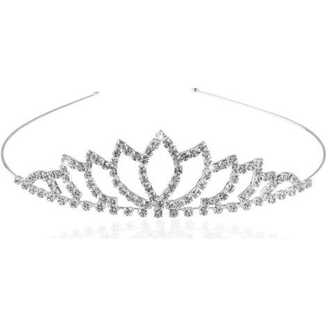 Serre-tête Couronne Diadème Princesse en Strass,Mariage Tiare, Nuptiale Couronne Tiara Avec Strass Pour Le Mariage, Proms, Pageants, Princesse Parties, Anniversaire (1/5)