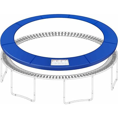 Accessoires de Remplacement de Trampoline, Tapis de sécurité pour Trampoline, Housse de Chevet à Ressort colorée, Protection Anti-UV imperméable pour Accessoires de Trampoline Rond (1/4)
