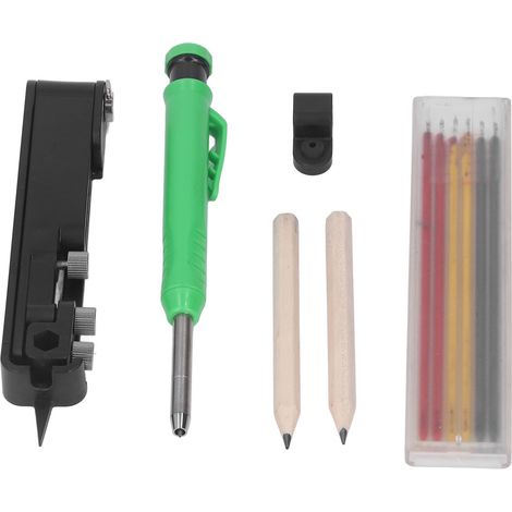 Crayon à tracer multifonction pour la duplication de formes, idéal pour les menuisiers, avec 6 recharges pour le travail du bois. (1/5)