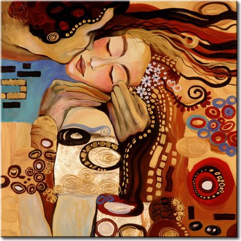 Tableau Le baiser passionnant - 70 x 70 cm (1/3)