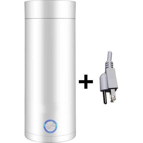 Bouilloire de voyage portable 400 ml, mini-bouilloire 3 en 1 avec fonction maintien au chaud, blanche (1/5)
