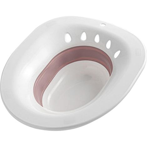 Sitzbad-Toilettensitz, faltbar, hockfrei, wiederverwendbar, Sitzbad – Rosa