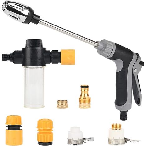 washer for garden hose nozzle for garden hose nozzle adjustable water flow for garden watering car wash shower for (1/5)