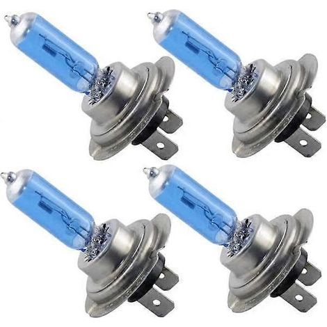 Lot de 4 ampoules de phares H7, 12 V/100 W, halogènes au xénon, pour feux de croisement ou de route. (1/5)
