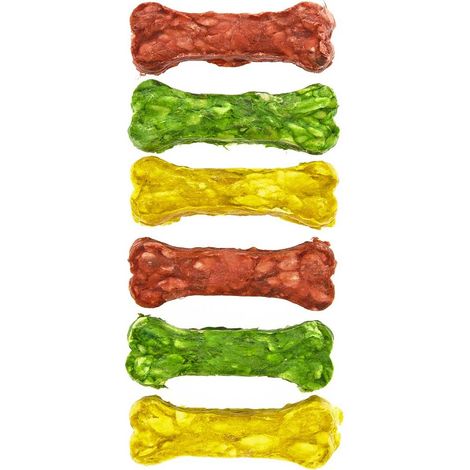 Petits os de peau de vache colorés de 5 cm pour chiens