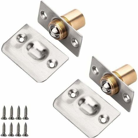 Chiusura a sfera, 2 pezzi in acciaio inox per porte, chiusura a sfera regolabile per mobili con viti per la casa, universale e durevole (1/4)