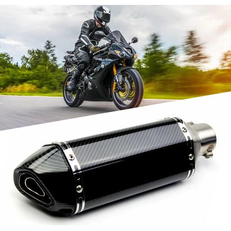 Pot d'échappement arrière moto en acier inoxydable antirouille résistant haute température adaptable tuyau 51mm (1/5)