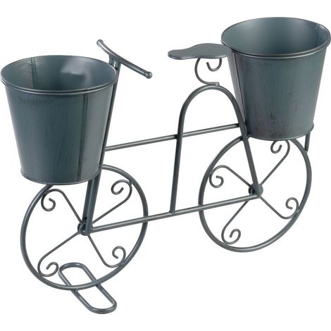 Dekoration MagicHome Mecco, Ständer für 2 Blumentöpfe, Fahrrad, 50x15x37 cm