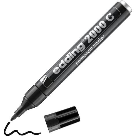 Edding - Marqueur permanent Aluminium recyclé E2000C noir - Pointe Ronde 1,5-3 mm - 1 pc(s) (1/6)