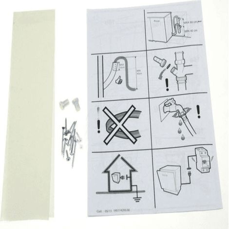 Hotpoint Ariston – Kit fixation habillage de porte pour lave-vaisselle – Compatible Ariston, Hotpoint, Indesit – Référence C00534183