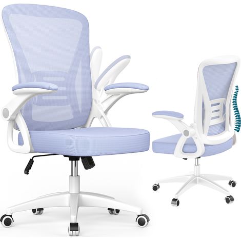 Ergonomic Office Chair Desk Swivel Chair with Headrest Purple