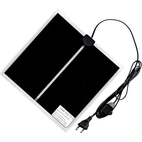 Heizmatte 28x28cm - 14 Watt - mit Dimmer und Ein-/Ausschalter (1/3)