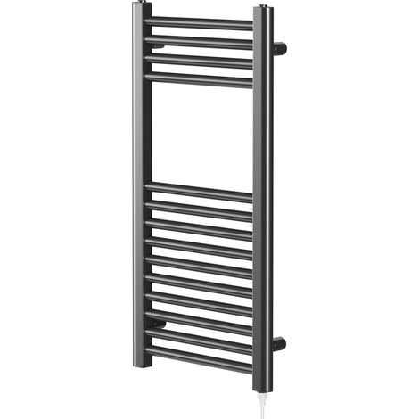 Colore Gunmetal Grey 800mm x 400mm Straight Electric Heated Towel Rail (1/5)