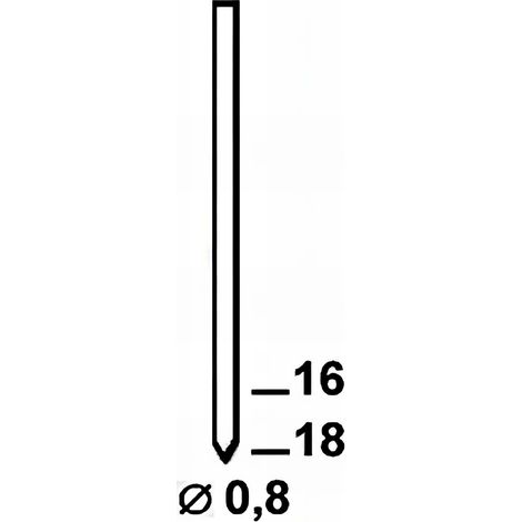 14 000 finettes minibrads en bande STANOX D. 0,8 x L. 16 mm BE-16 - 6BE161 Alsafix