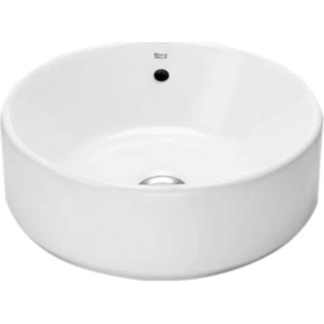 Roca The Gap - Aufsatzwaschtisch, Durchmesser 39 cm, mit Überlauf, ohne Hahnloch, weiß A3270MJ000 (1/3)