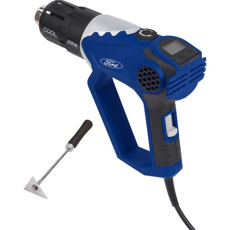 Décapeur thermique 2000W – Débit d'air 350-550 l/min – Température 60-600 °C – Écran digital rétro-éclairé – Ford (1/5)