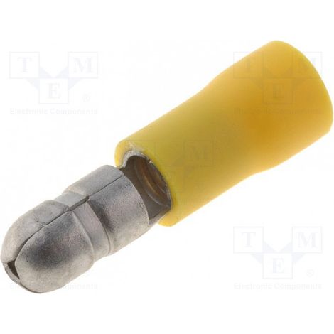 Morsetto maschio del cilindro Morsetto 5mm Cavo giallo isolato 4-6mm St-041/y