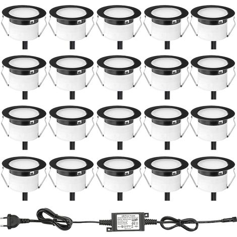 WiFi Lampe au Sol Spot Encastrable RGBW étanche IP67 Ø45mm - éclairage pour terrasse, patio, chemin, mur, jardin, décoration, intérieur et extérieur (10 pièces) (1/5)