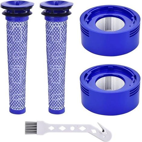 Lot de 2 filtres V8 HEPA post-moteur et pré-filtre pour aspirateur Dyson V8 V7 Animal Absolute Batterie Motorhead Pièces de rechange Kit d'accessoires 965661-01&967478-01 (1/5)